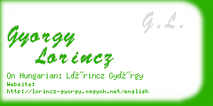 gyorgy lorincz business card